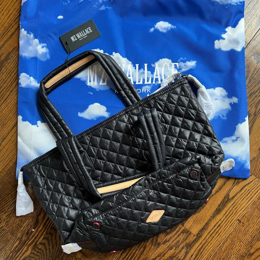 MZ Wallace Black Medium Sutton Crossbody Purse